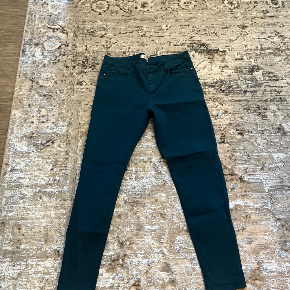 Forever 21 Green Skinny Jeans Full Length